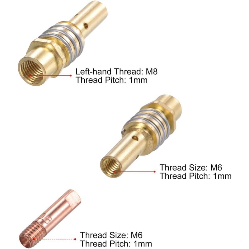 Melt Inert Gas (Mig) Welding Torch Accessory Kit 0.8Mm Conductive Contact Tip Nozzle Connection Bar 15Ak V1188-MS-227-0669