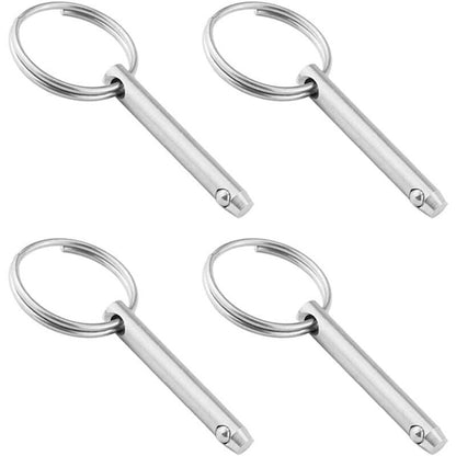 4 pcs Quick Release Ball Pins, 316 Stainless Steel 6.3Mm Diameter Quick Release Pins With Spring Loaded Ball V1188-MS-227-0670