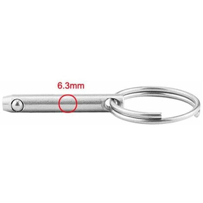 4 pcs Quick Release Ball Pins, 316 Stainless Steel 6.3Mm Diameter Quick Release Pins With Spring Loaded Ball V1188-MS-227-0670