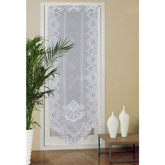 Lace Door Curtain, 60Cm X 180Cm Semi Sheer Window Voile Curtains, Embroidered Curtain For Home Decor Living V1188-MS-227-0672