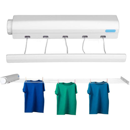 Retractable Clothesline Portable Home Indoor Outdoor Plastic Clothes Drying ROpe Wall Mount Compact Clothes V1188-MS-227-0679