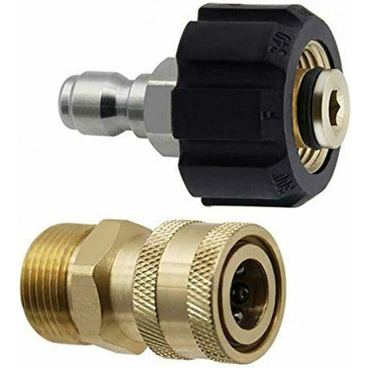 M22-14 Pressure Washer Adapter Set, 3/8 Quick Connect Swivel Adapters, Male High Pressure Water Gun, Garden V1188-MS-227-0682