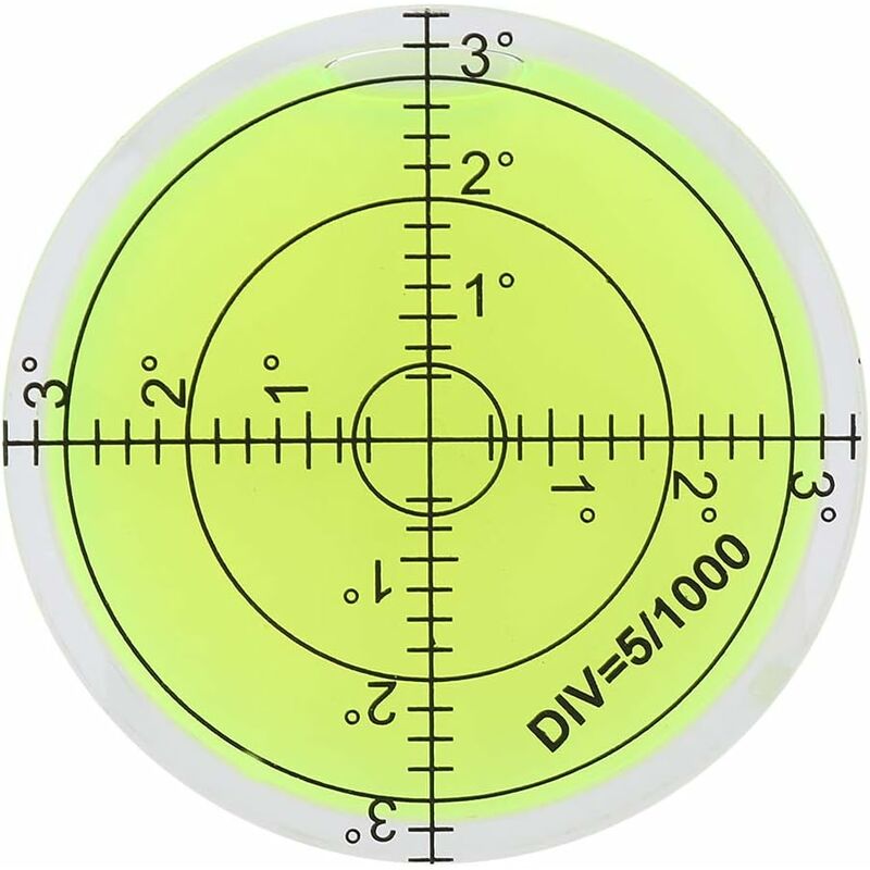 ROund Spirit Level, 60Mm Diameter Measuring Tool, ROund Bubble Level With Scale For Balancing Camera Equipment V1188-MS-227-0684