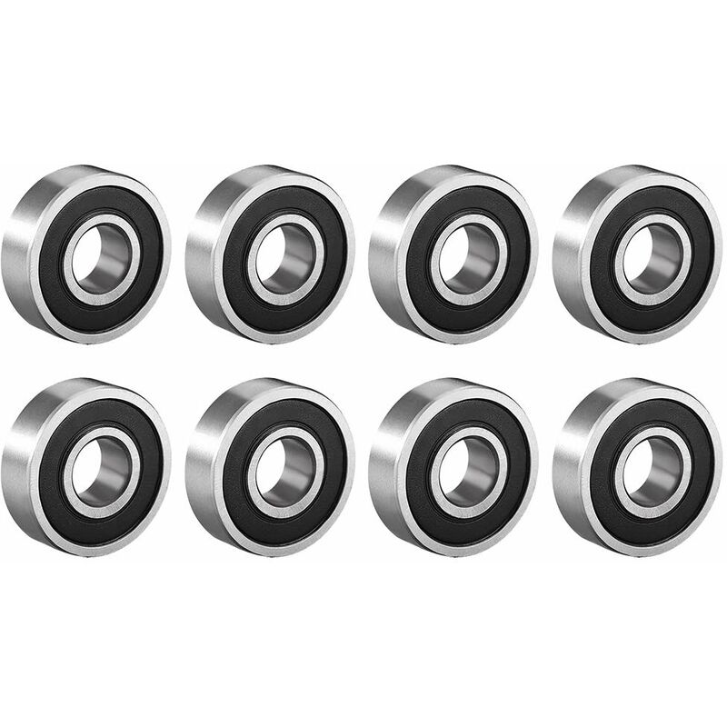 8 pcs Deep Groove Ball Bearing 6000Rs Two Sealed 10X26X8Mm Carbon Steel V1188-MS-227-0685