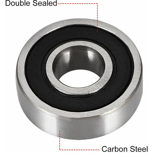 8 pcs Deep Groove Ball Bearing 6000Rs Two Sealed 10X26X8Mm Carbon Steel V1188-MS-227-0685