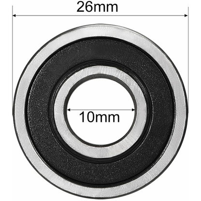 8 pcs Deep Groove Ball Bearing 6000Rs Two Sealed 10X26X8Mm Carbon Steel V1188-MS-227-0685