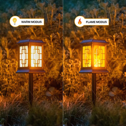 Outdoor Solar Light, Outdoor Solar Lantern Garden, Solar Lantern Two Working Modes Flashing/Warm Solar Torch V1188-MS-227-0693