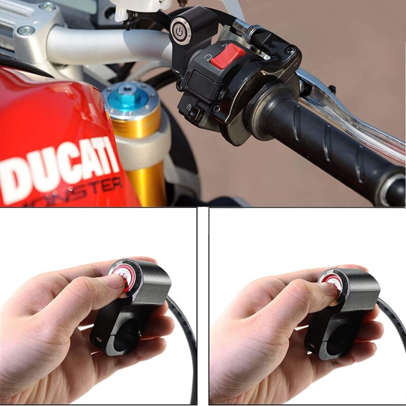 1 Piece 12V Motorcycle Atv 22Mm (7/8") Handlebar Button Switch Hazard Headlight Brake Fog Light On Off Switch V1188-MS-227-0702