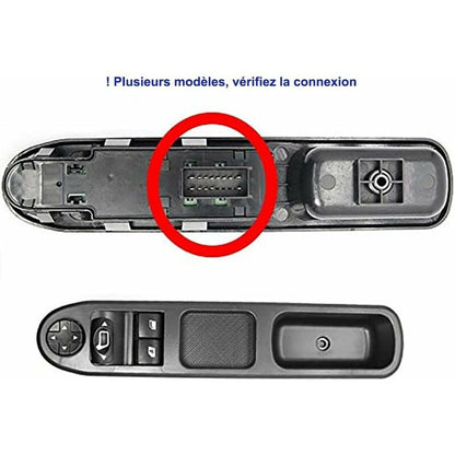 Window Regulator Front Left Mirror Compatible Peugeot 207 Citroen C3 6554.Qc Control Button V1188-MS-227-0703