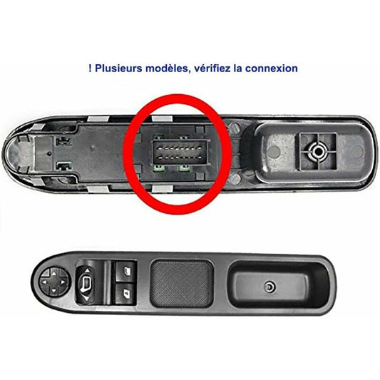 Window Regulator Front Left Mirror Compatible Peugeot 207 Citroen C3 6554.Qc Control Button V1188-MS-227-0703