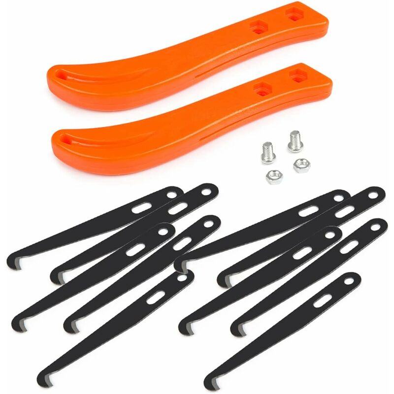 2 pcs Caulking Joint Cleaner Knife + 10 Replaceable Blades - Wall Tile Joint Renovation V1188-MS-227-0706