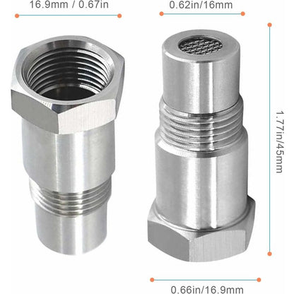 2 pcs Oxygen Sensor Extender Spacer Extension For Car Engine Exhaust Systems M18 X1.5, 45Mm Lambda Sensor V1188-MS-227-0707