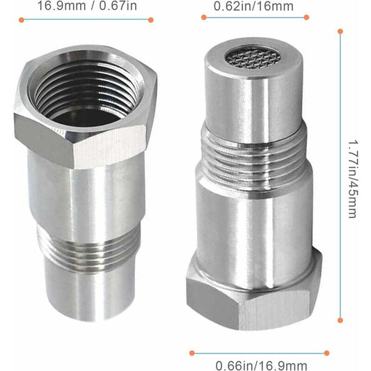 2 pcs Oxygen Sensor Extender Spacer Extension For Car Engine Exhaust Systems M18 X1.5, 45Mm Lambda Sensor V1188-MS-227-0707