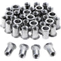 100 pcs M6 Stainless Steel Rivet Nuts Flat Thread Rivet Nuts V1188-MS-227-0709