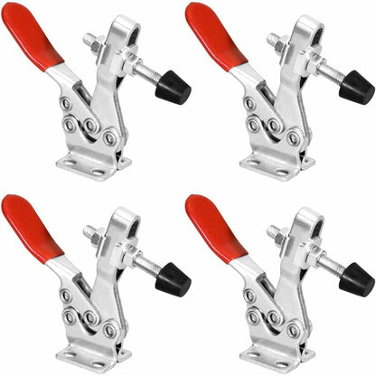 20326 225D Quick Release Horizontal Toggle Clamp - 500 Lb Holding Capacity With Rubber Pressure Tip, 4Pk V1188-MS-227-0712