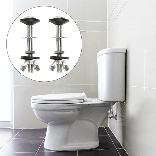 Toilet Bolt Tank To Bowl Bolt Kit, 2 pcs Screw Cassette Kit, Universal Stainless Steel Toilet Fixing, Easy To V1188-MS-227-0716