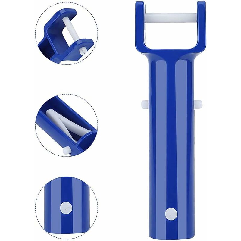 Pool Vacuum Head Handle Replacement Parts With V-Clips And Pins For Pool Spa Vacuum V1188-MS-227-0719