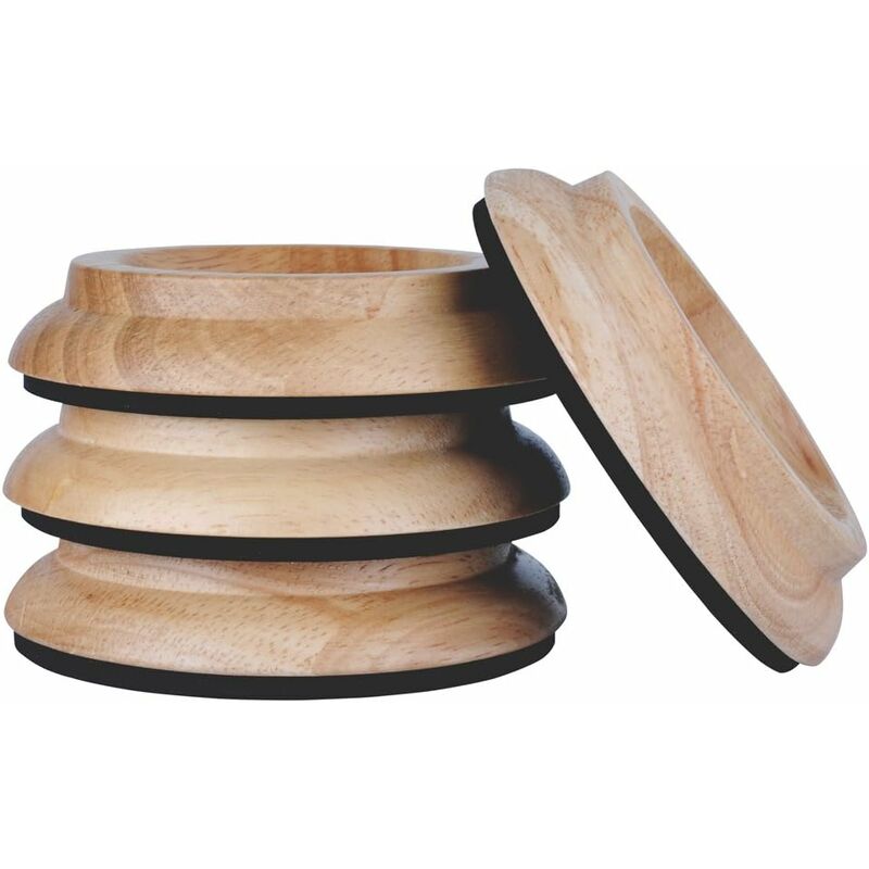 4 pcs Set Hardwood Cups - Furniture Leg Protector Pads Natural Oak. V1188-MS-227-0722