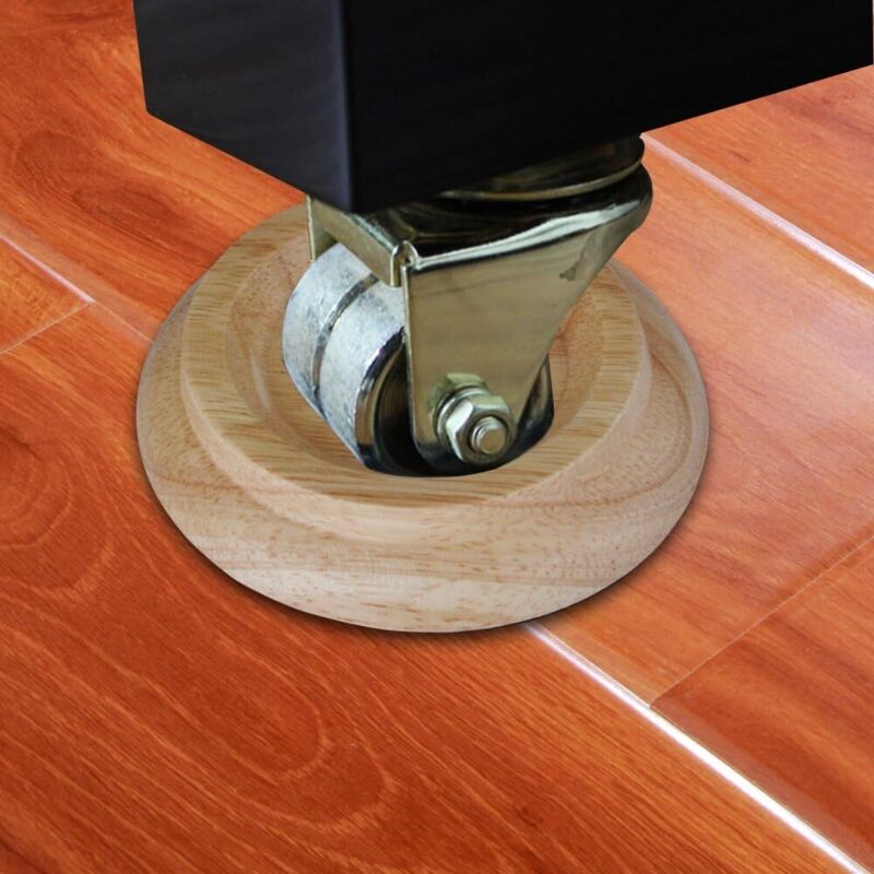 4 pcs Set Hardwood Cups - Furniture Leg Protector Pads Natural Oak. V1188-MS-227-0722