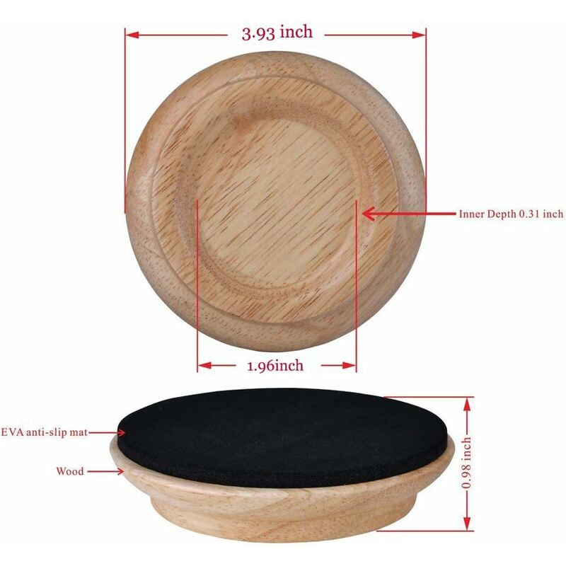 4 pcs Set Hardwood Cups - Furniture Leg Protector Pads Natural Oak. V1188-MS-227-0722