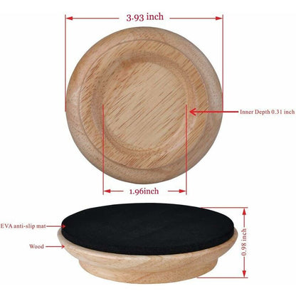 4 pcs Set Hardwood Cups - Furniture Leg Protector Pads Natural Oak. V1188-MS-227-0722