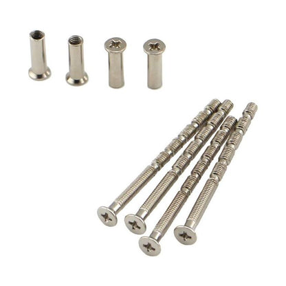 4 Universal M4 Bolts And Sleeves For Door Handle ROsettes, Nickel V1188-MS-227-0723