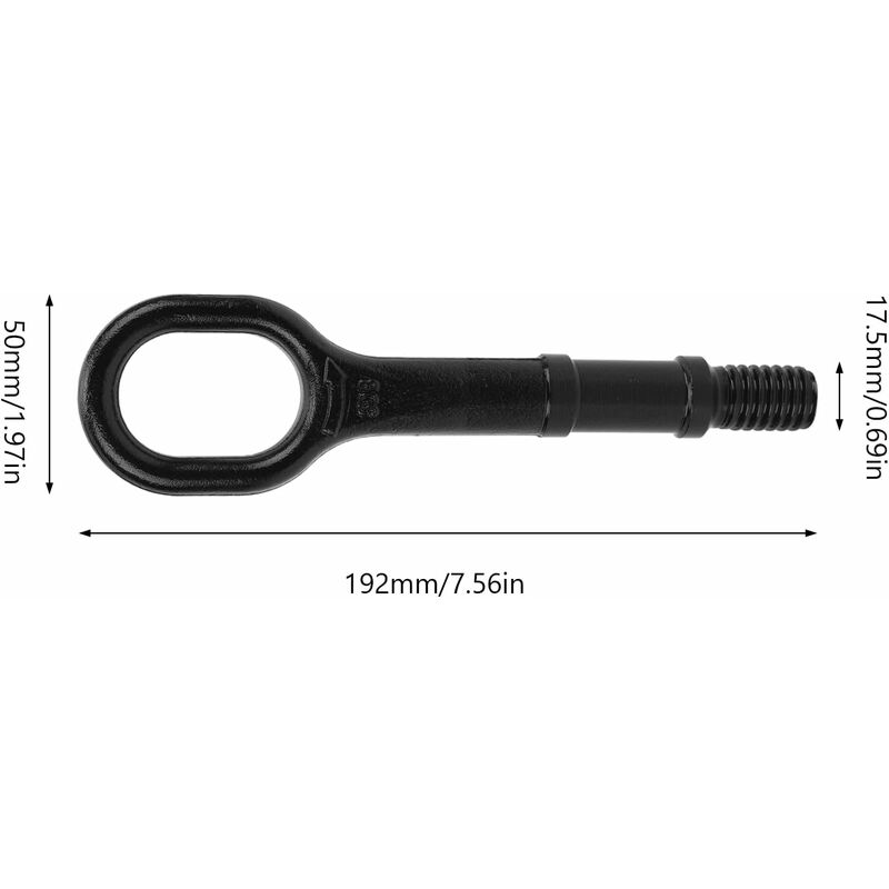 Tow Hook Screw, Metal Car Tow Hook Heavy Duty Towing Hook Bumper Trailer Ring 1T0 805 615 A Replacement For V1188-MS-227-0727