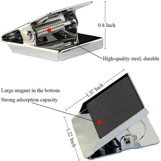 10 Pieces Magnetic Clips, Metal Magnet Clips Fridge Magnet Clips Magnetic Clips Magnet Clips Drawing Clips For V1188-MS-227-0729