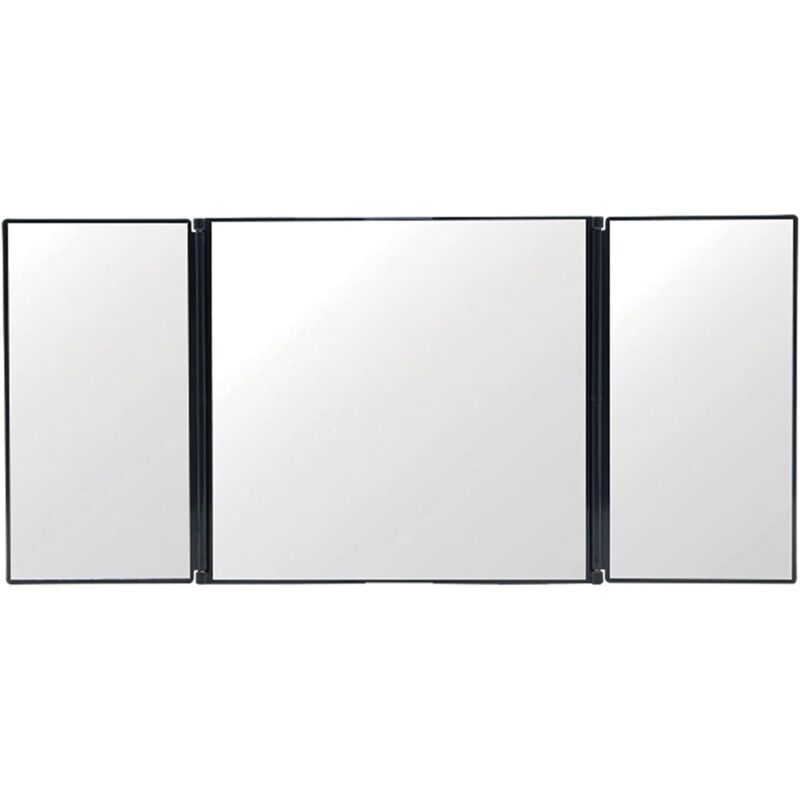 Car Vanity Mirror Universal Sun Visor Mirror Tri-Fold Design Folding Vanity Mirror Cosmetic Makeup Mirror V1188-MS-227-0733