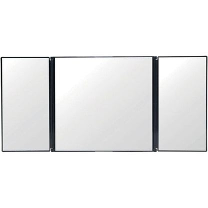 Car Vanity Mirror Universal Sun Visor Mirror Tri-Fold Design Folding Vanity Mirror Cosmetic Makeup Mirror V1188-MS-227-0733