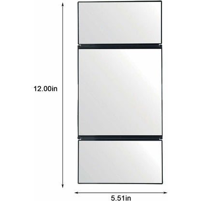 Car Vanity Mirror Universal Sun Visor Mirror Tri-Fold Design Folding Vanity Mirror Cosmetic Makeup Mirror V1188-MS-227-0733