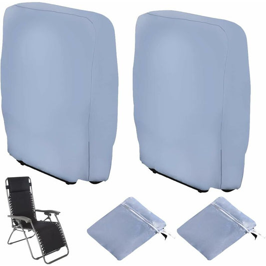 2 pcs Folding Sun Lounger Cover, Windproof Anti-Uv Waterproof Folding Garden Chair Covers, Garden Sun Lounger V1188-MS-227-0734