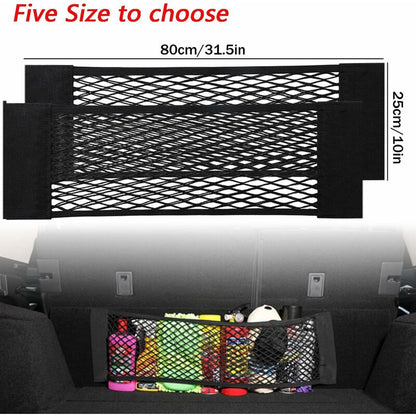 [2 Pack] Car Trunk Net, Trunk Storage Net, Large Size 80 X 25 Cm, Bottles, Groceries, Storage Add On V1188-MS-227-0741