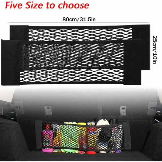[2 Pack] Car Trunk Net, Trunk Storage Net, Large Size 80 X 25 Cm, Bottles, Groceries, Storage Add On V1188-MS-227-0741