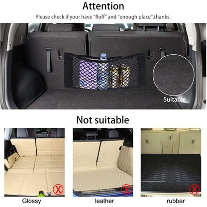 [2 Pack] Car Trunk Net, Trunk Storage Net, Large Size 80 X 25 Cm, Bottles, Groceries, Storage Add On V1188-MS-227-0741