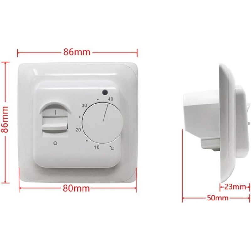 Manual Electric Underfloor Heating ROom Thermostat With Sensor Ac 220V 16A, Mechanical Underfloor Heating V1188-MS-227-0744