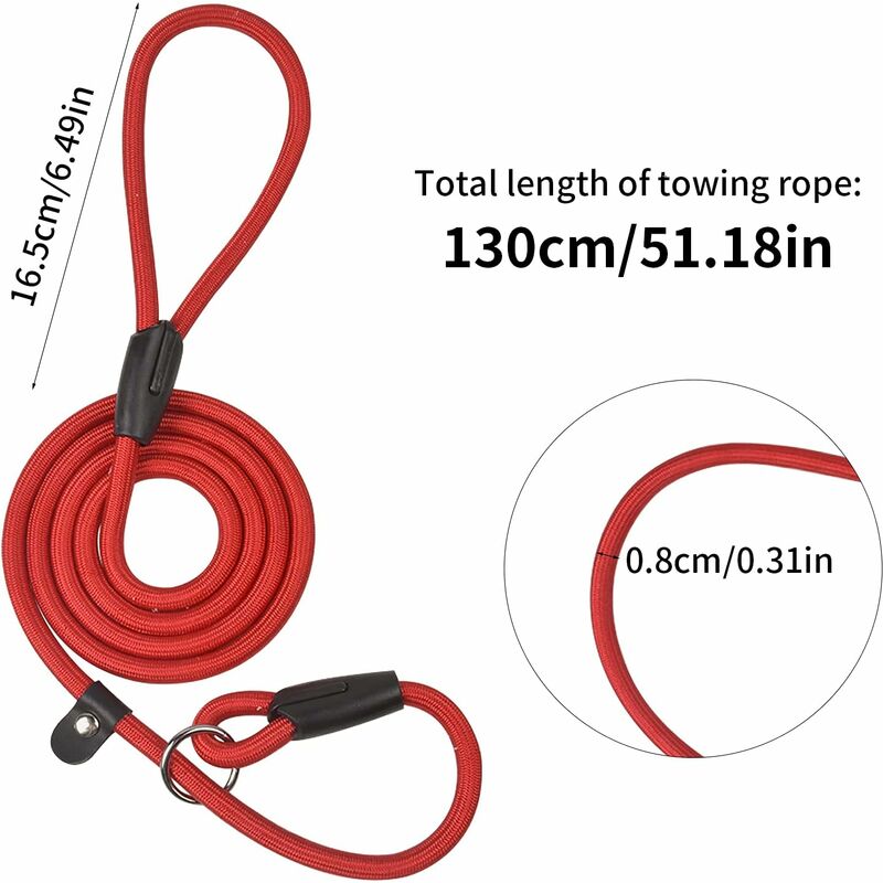 (2 Pcs) Dog Leash ROpe, Nylon Dog Leash, Soft Strong ROpe, No Pull Leash, Dog Training Leash, Dog Collar V1188-MS-227-0760