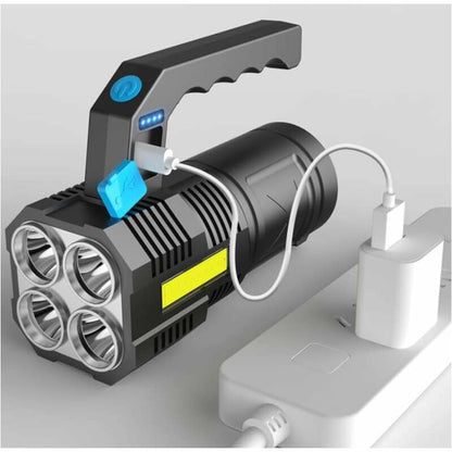 Ultra Powerful Rechargeable Cob LED Flashlight Waterproof Work Light 4 Modes Portable Emergency Torch For V1188-MS-227-0761