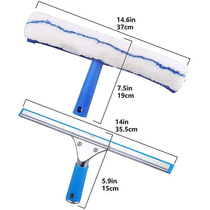 Window Cleaning Kit, Window Squeegee And Microfiber Cloth, Shower Squeegee With Rubber Lip, Window Cleaning V1188-MS-227-0762