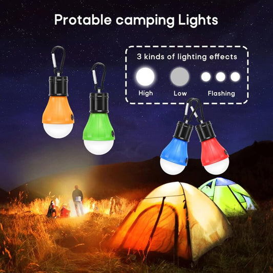 4 Pack LED Camping Lights Hiking Fishing Emergency Light Waterproof Battery Powered LED Indoor Outdoor V1188-MS-227-0763