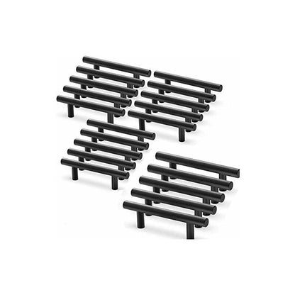 20 pcs Black Furniture Handle Black Kitchen Cabinet Handle T Handles Black Drawer Cupboard Center Distance V1188-MS-227-0768
