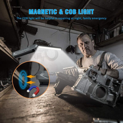 Parts Rechargeable LED Work Light, 5 Modes Work Lamp Mechanic Torch Foldable Lamp With Magnetic Base V1188-MS-227-0769