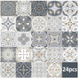 24 pcs Wall Tile Stickers - Self Adhesive Tile Stickers For Kitchen Living ROom Bathroom Home Decor (10Cm) V1188-MS-227-0771