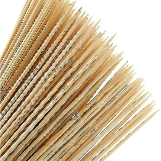 100 Pieces Wooden Skewers, 30Cm Bamboo Skewers Sticks, Skewers For Fruit, Cocktail, Bbq And Vegetables V1188-MS-227-0772