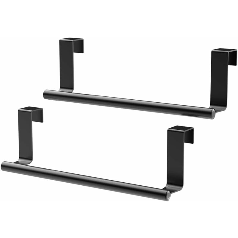 Kitchen Towel Bar, 2 pcs Set Kitchen Towel Holders, Matte Black V1188-MS-227-0775