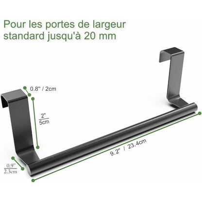 Kitchen Towel Bar, 2 pcs Set Kitchen Towel Holders, Matte Black V1188-MS-227-0775