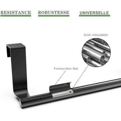 Kitchen Towel Bar, 2 pcs Set Kitchen Towel Holders, Matte Black V1188-MS-227-0775