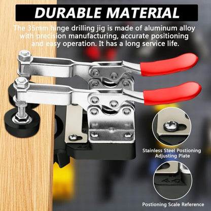 35Mm Hinge Jig, Door Cabinet Hinge Jig, Concealed Hinge Jig, Drill Guide Locator For Cabinets And Wardrobes V1188-MS-227-0782
