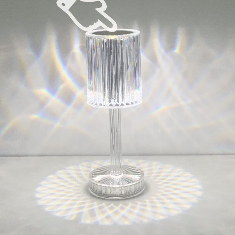 Crystal LED Table Lamp, Rechargeable Cordless Table Lamp, Touch Dimming LED Bedside Lamp For Living ROom V1188-MS-227-0786
