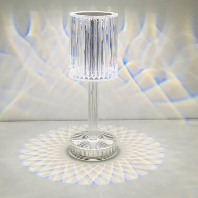 Crystal LED Table Lamp, Rechargeable Cordless Table Lamp, Touch Dimming LED Bedside Lamp For Living ROom V1188-MS-227-0786